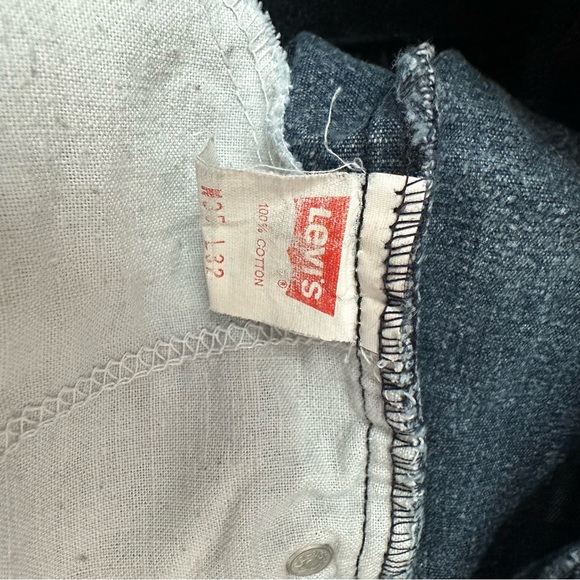 Levi’s 550 90’s Baggy Jeans 35x32 Blue Tabs Dark Wash Denim Grunge Streetwear - Picture 4 of 12
